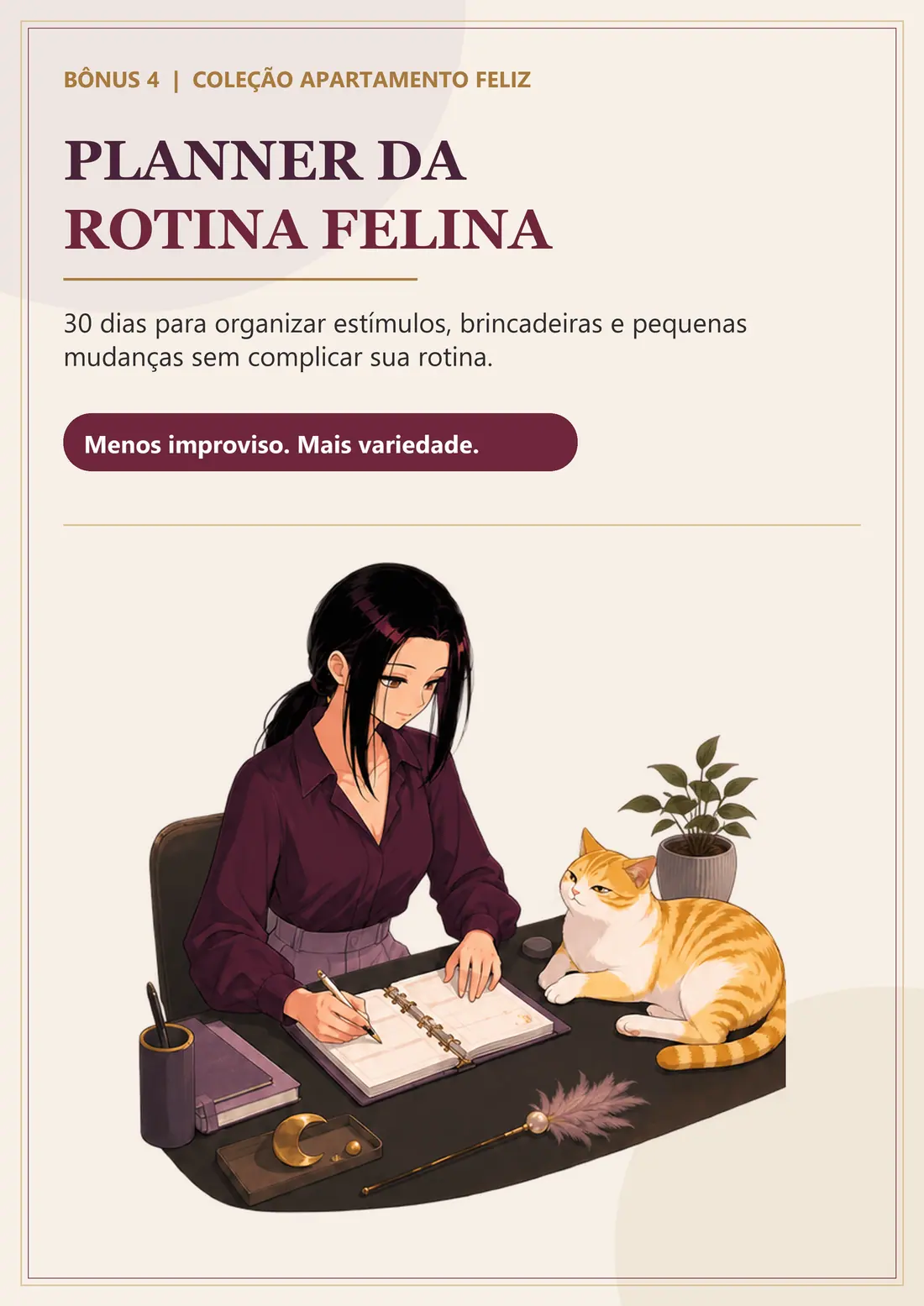 Planner da Rotina Felina, página 1